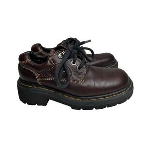 Doc Dr. Martens 9272 Brown Oxford Boots Shoes Women's Size 5 Vintage 90's Chunky